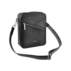 Black patina leather bag - Luxury leather goods | S.T. Dupont 