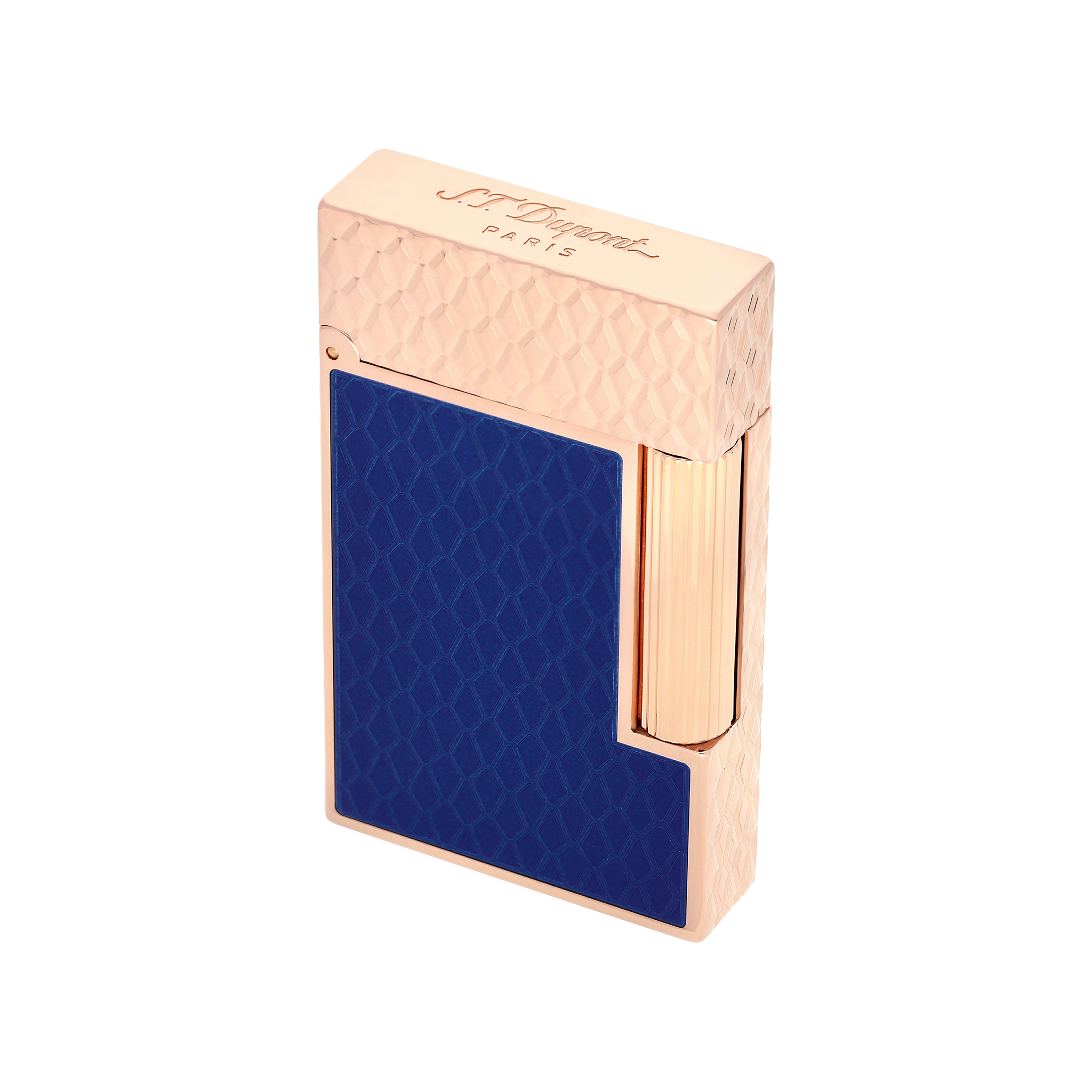 Ligne line 2 Bright blue/ lacquer/ lacquer | S.T. luxury gold DUPONT pink lighters - – under Guilloche