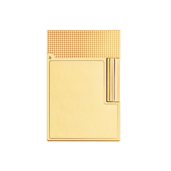 Ligne 2 small Dupont Lighter – brushed Luxury yellow gold | - lighter S.T