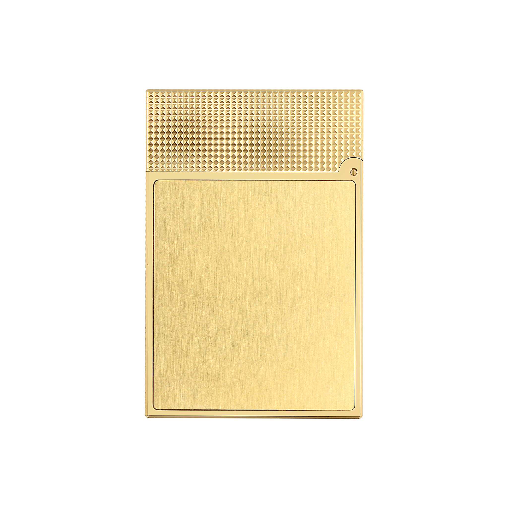Ligne 2 small brushed yellow – Luxury Dupont S.T. lighter gold Lighter | 