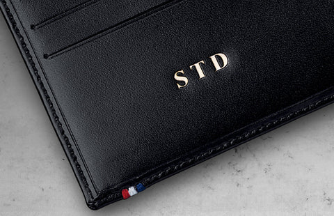 S.T. Dupont Défi Perforated Wallet, Leather, Black, 4 Cards, Coin case,  170403