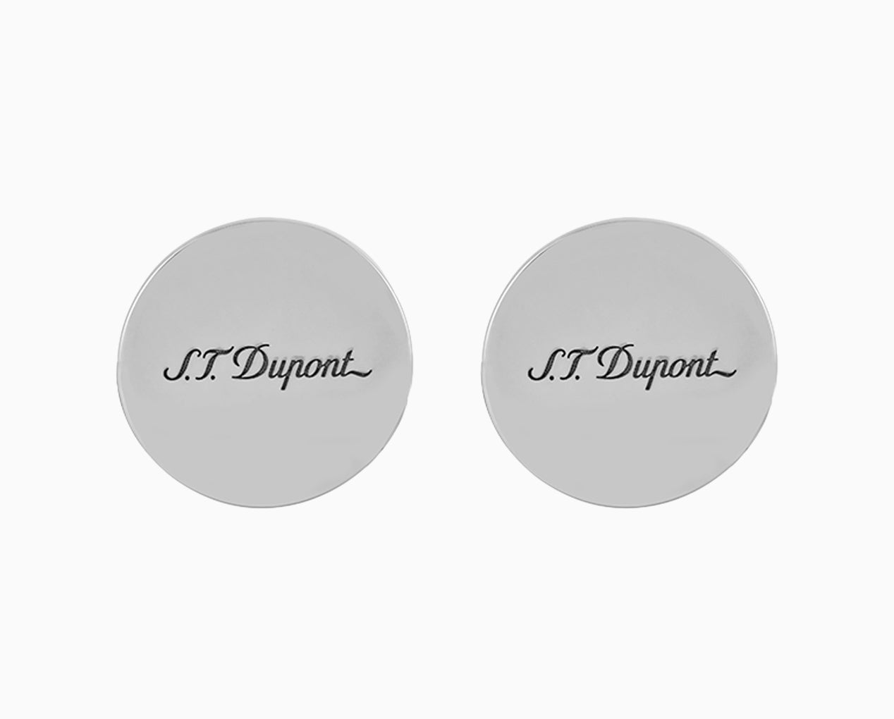 S.T. Dupont black lacquer and silver cufflinks – Luxury cufflinks
