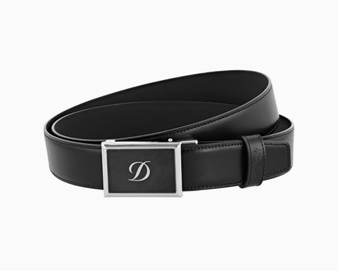 Belt Black Grained Calfskin, 35 MM