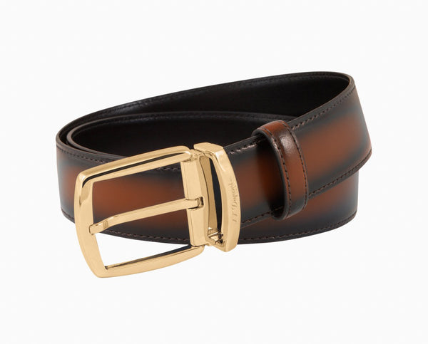 Line D brown belt with shade effect-35 mm - Luxury Accessories